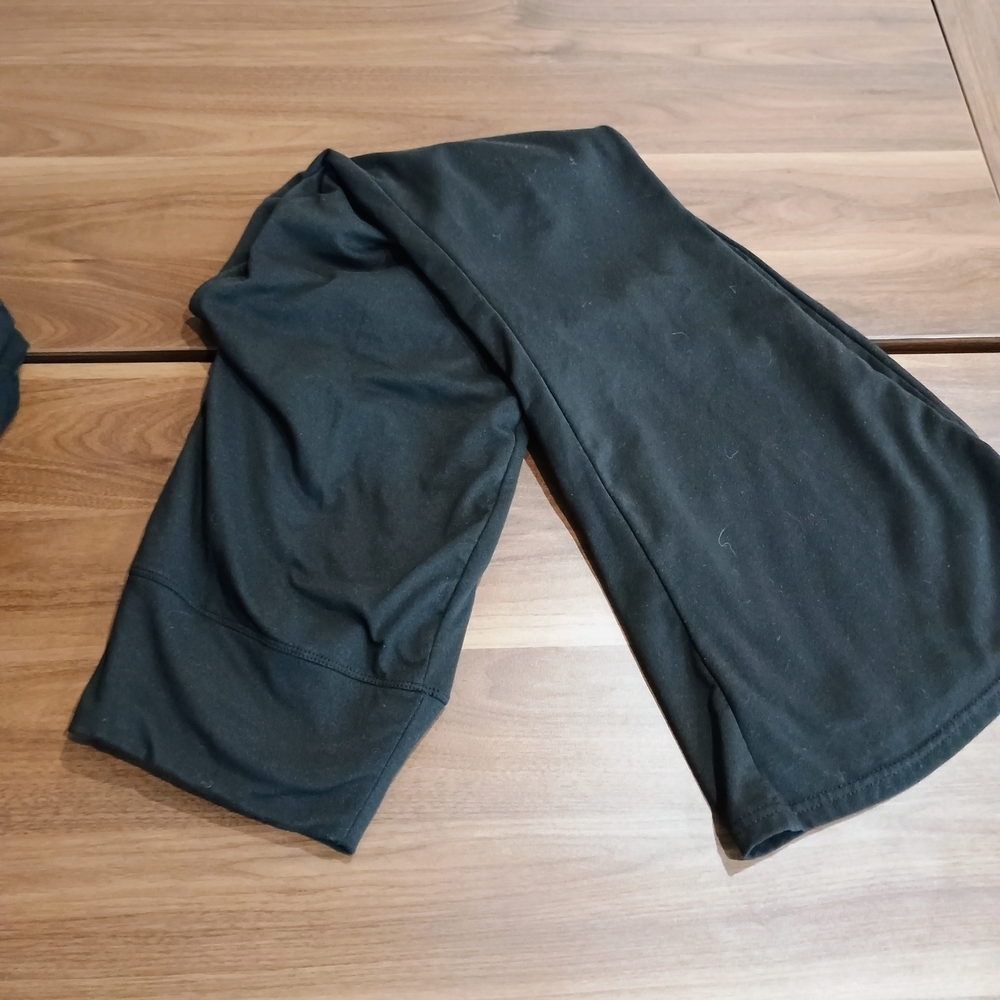 Black Women's Wide Leg Leggings - Picture 2 of 4